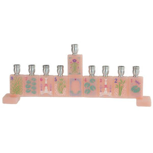 Menorah, Mah Jongg Tiles on Blush Pink