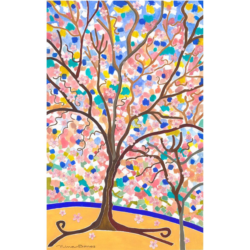 Flowering Plum Tree of Life Giclee Print, Limited Edition, Framed, Medium