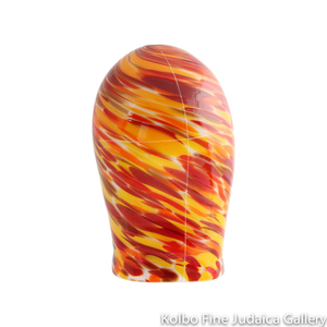 Breaking Glass with Pouch, Opaque, Red, Yellow, Orange, Hand-Blown Glass