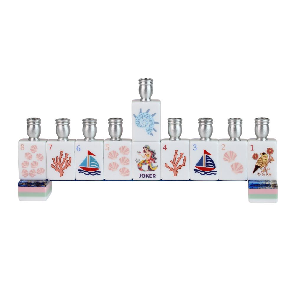 Menorah, Mahjong Tiles with Coastal Detail
