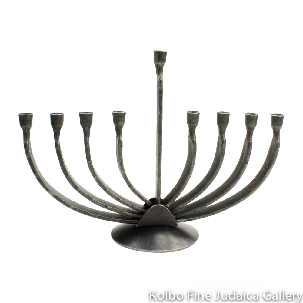 Menorah, Curve Design, Wrought Iron