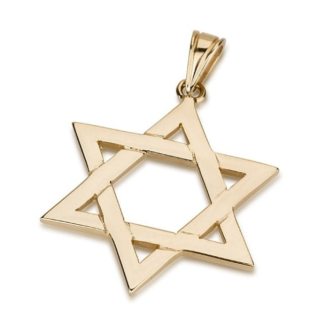 Pendant, Star Of David, Classic Design, 14K Gold