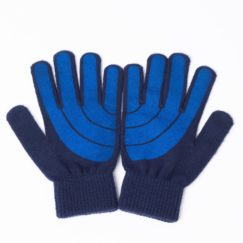 Gloves, Menorah Design, One Size Fits Most
