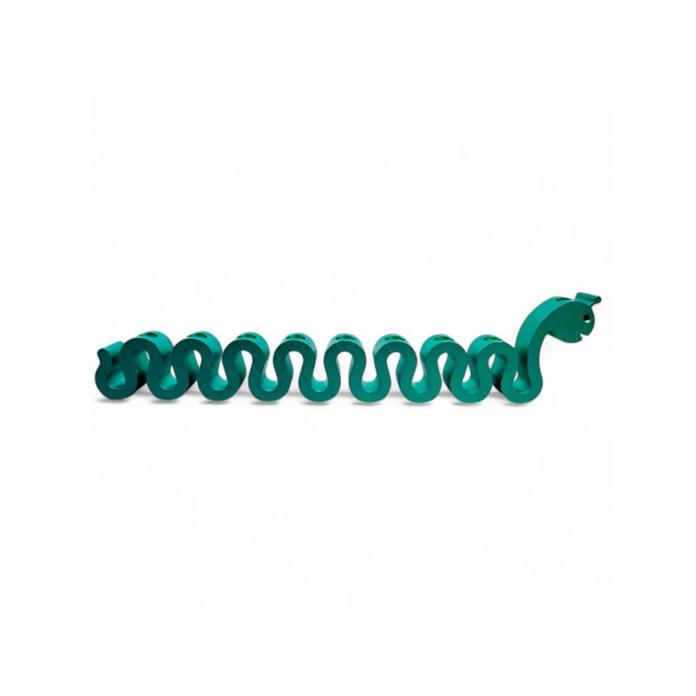 Menorah, Loch Ness Design, Green Anodized Aluminum