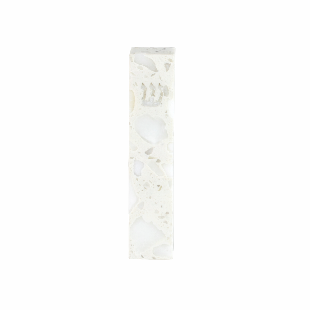 Mezuzah, Vellum Neutral Quartz, 6"