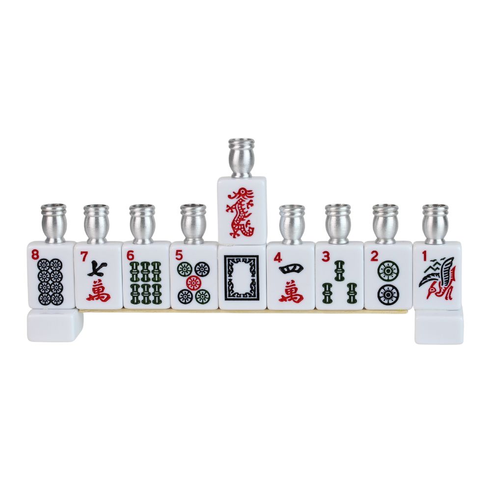 Menorah, Classic White Mahjong Tiles