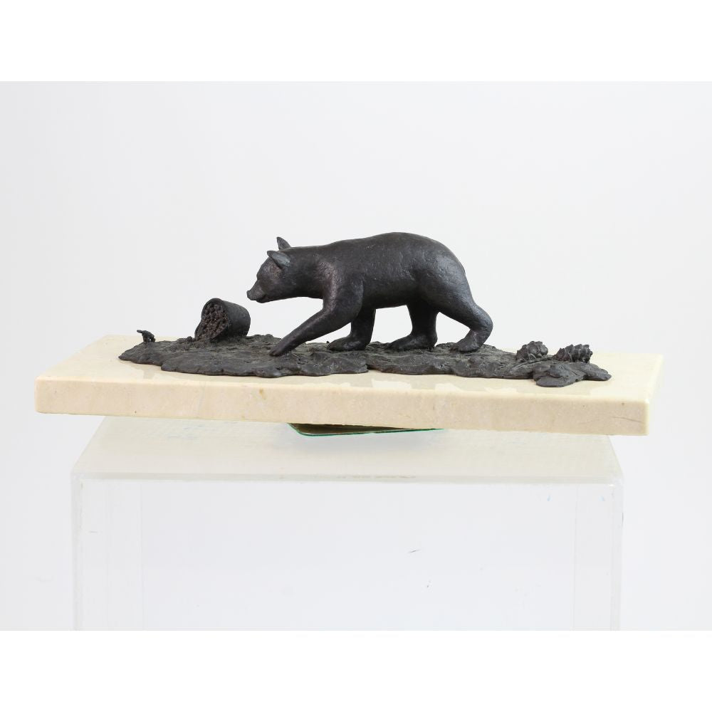 Blueberries for Sal, Bronze Sculpture on Rotating Marble Base, 4"x12"x5", Numbered Edition