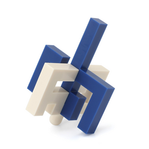 Dreidel, Pop Up Design, Blue and White Hebrew Letters