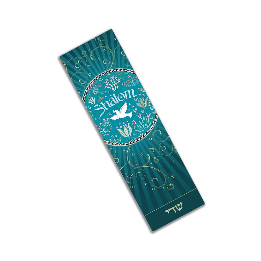 Car Mezuzah, Aquamarine Shalom