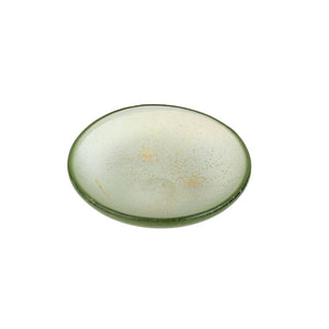 Honey and Apple Set, Square Leaf Plate with Honeybee Bowl, Olivine Glass