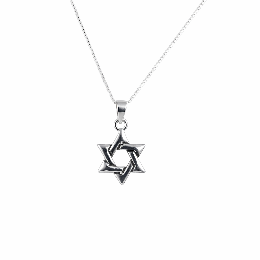 Necklace, Star, Small Weave, Sterling Silver, Includes 18" Chain