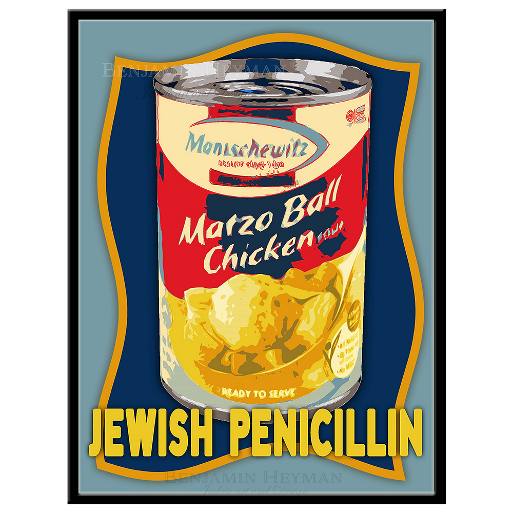 Jewish Penicillin, Original Design Giclee, Unframed 18" x 24"