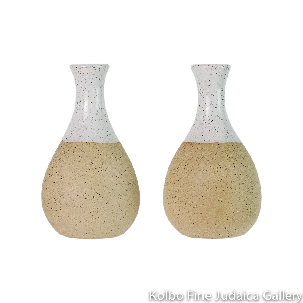 Candlesticks, White Glaze with Nude Detail, Wheel Thrown Ceramic