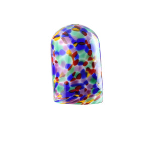 Breaking Glass with Pouch, Opaque, Rainbow Swirl, Hand-Blown Glass