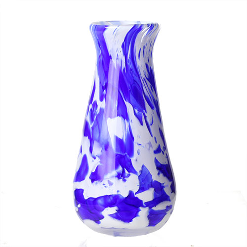 Vase, Custom, made from Broken Wedding Glass Shards, White Background