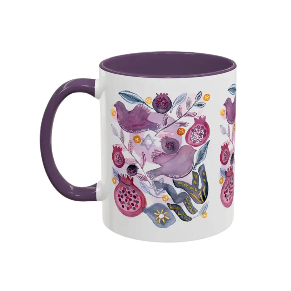 Mug, Birds and Pomegranates Original Design