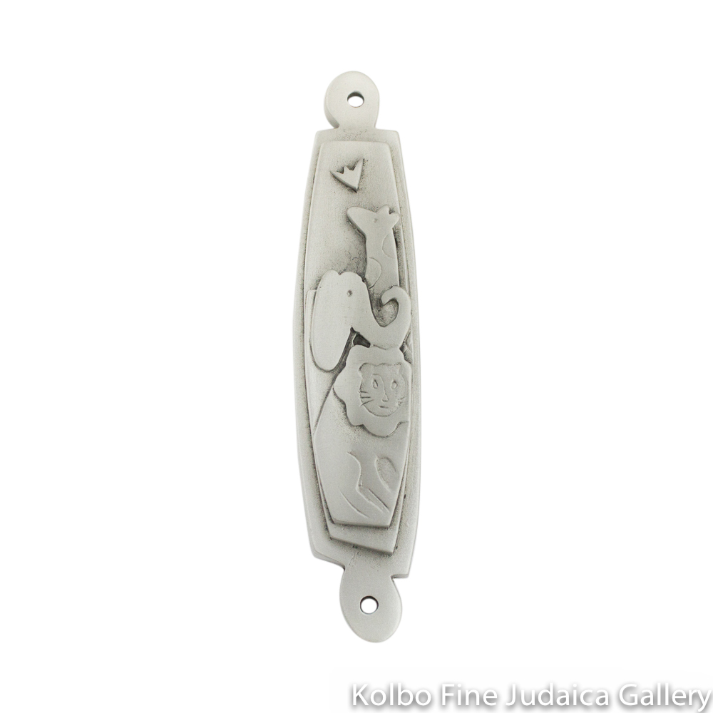 Mezuzah, Noah’s Ark Design in Pewter