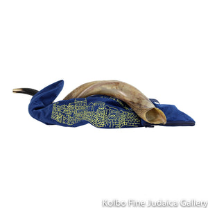 Shofar Bag Set, Velvet, Blue, Micah 4:2