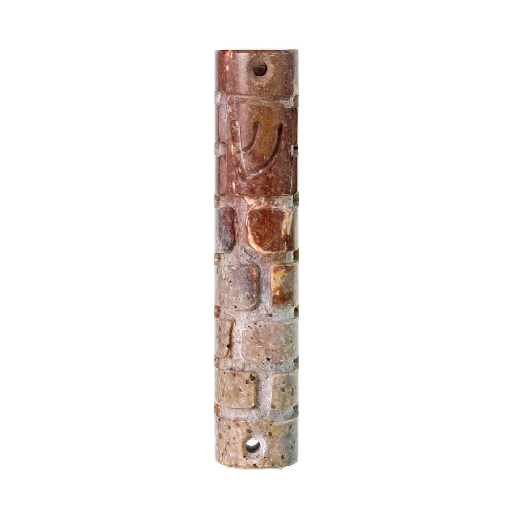 Mezuzah, Western Wall Design with Shin, Assorted Colors