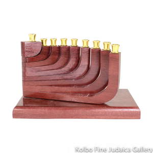 Menorah, Purpleheart, Kinetic Design, Wood