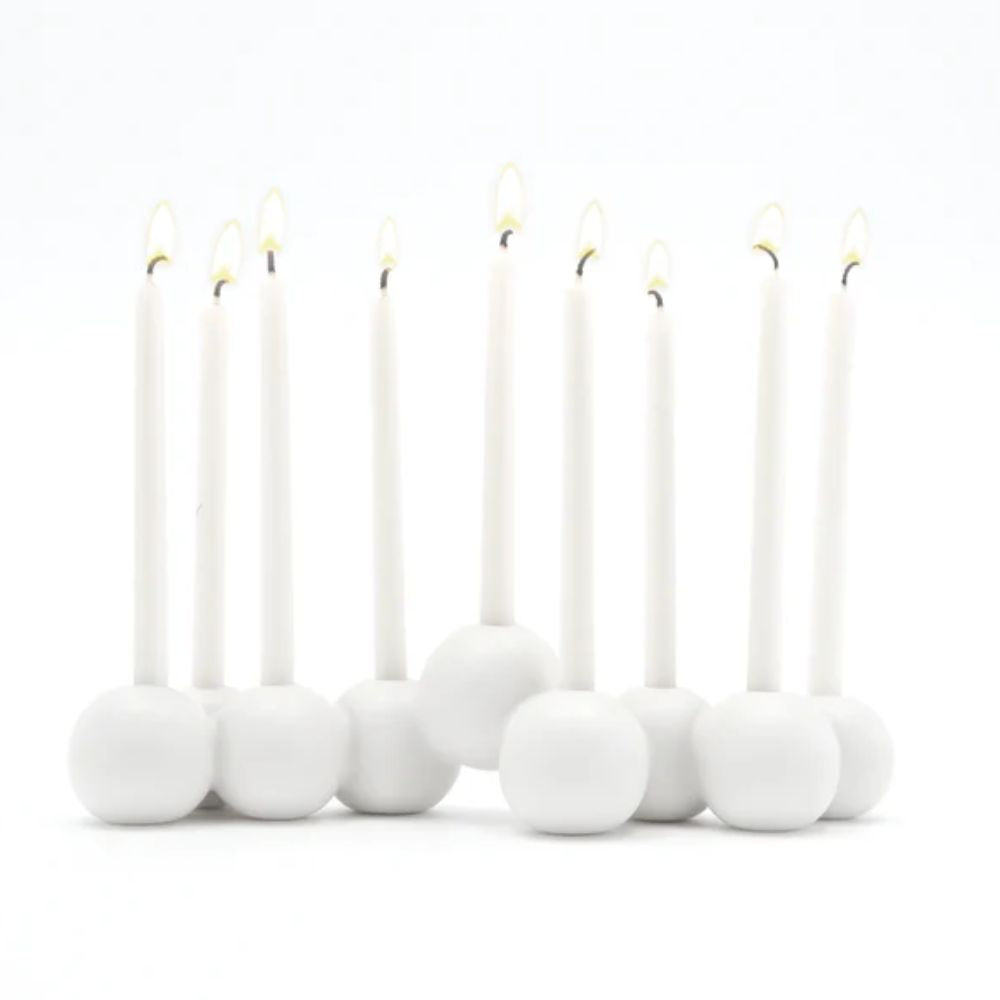 Bubble Menorah, Ivory Ceramic
