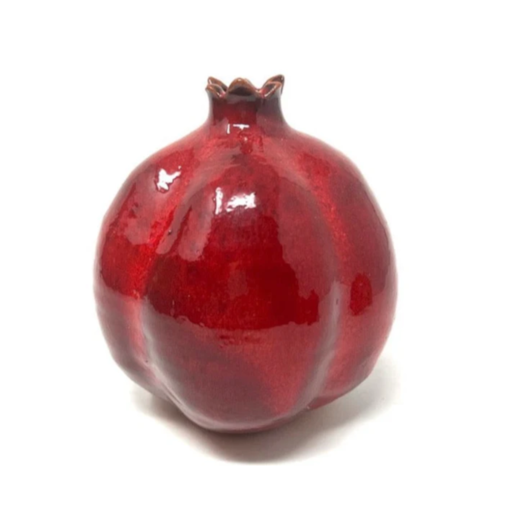 Pomegranate, Ceramic with Red Glaze, Medium