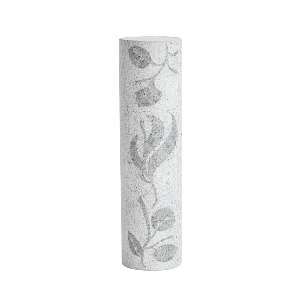 Mezuzah, Gray Jerusalem Stone with Tree of Life Design