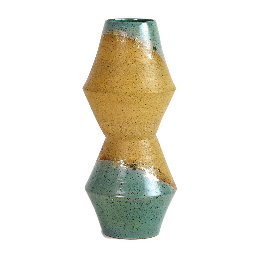 Vase, Sculptural Ceramic Design, One Of A Kind Piece, 13" x 6"