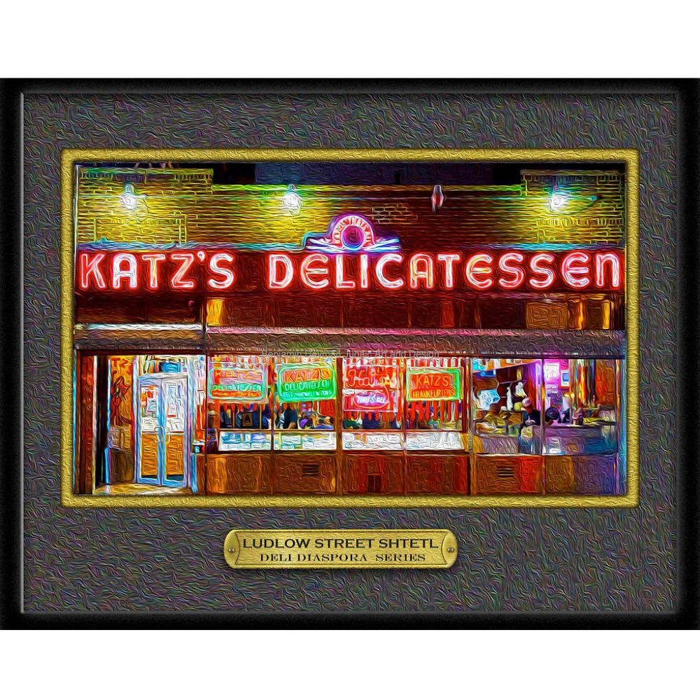 Katz's Original Deli Design Giclee, Framed