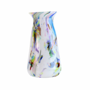 Vase, Custom, Made from Broken Wedding Glass Shards, White Background