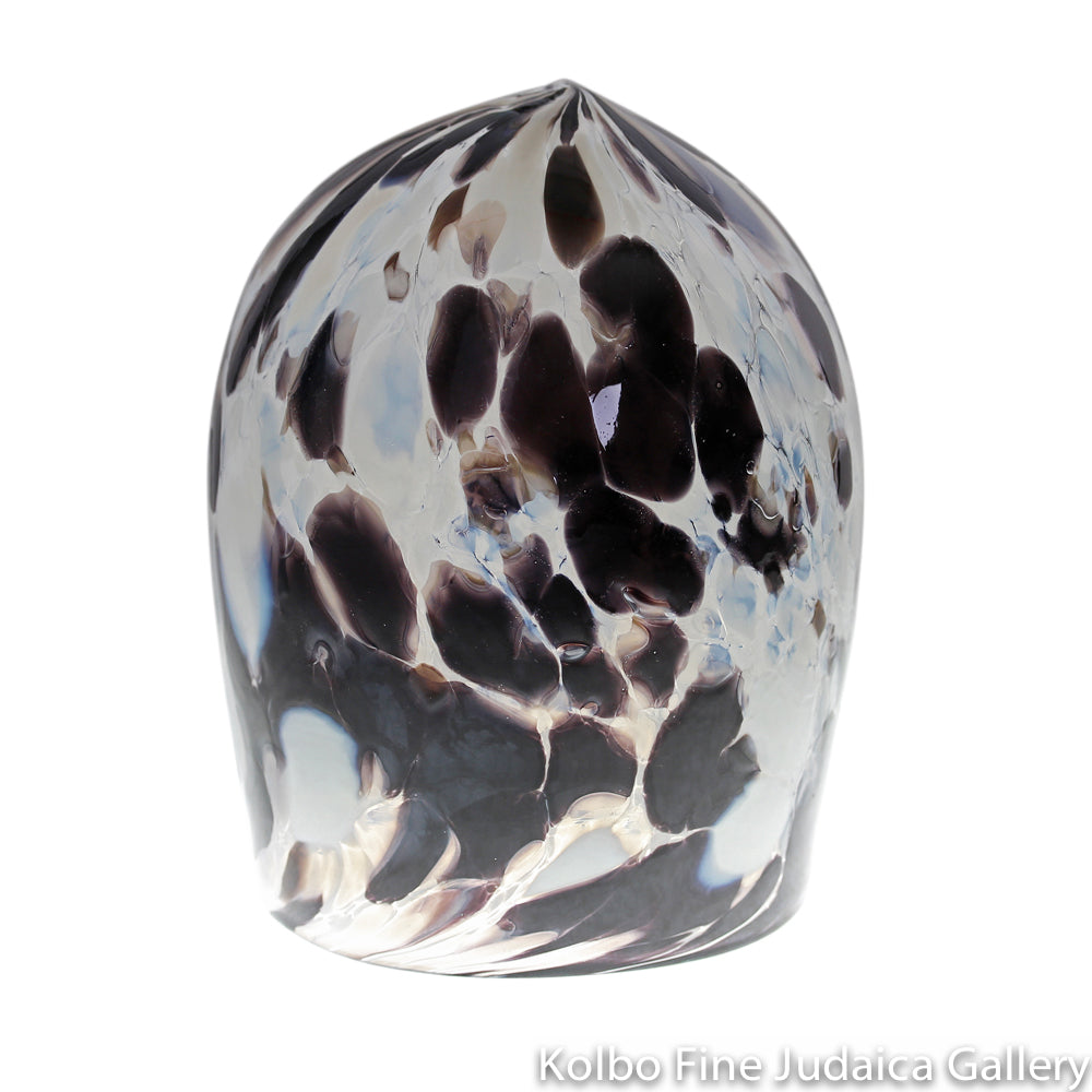 Breaking Glass and Pouch, Wedding, Gray, White, and Black Mix, Hand Blown