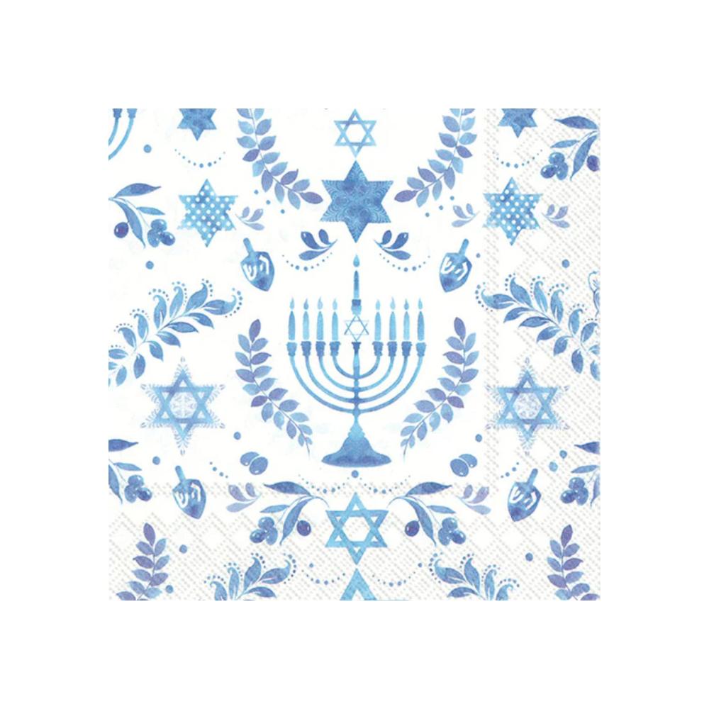 Napkins For Chanukah, Includes 20 Cocktail Size