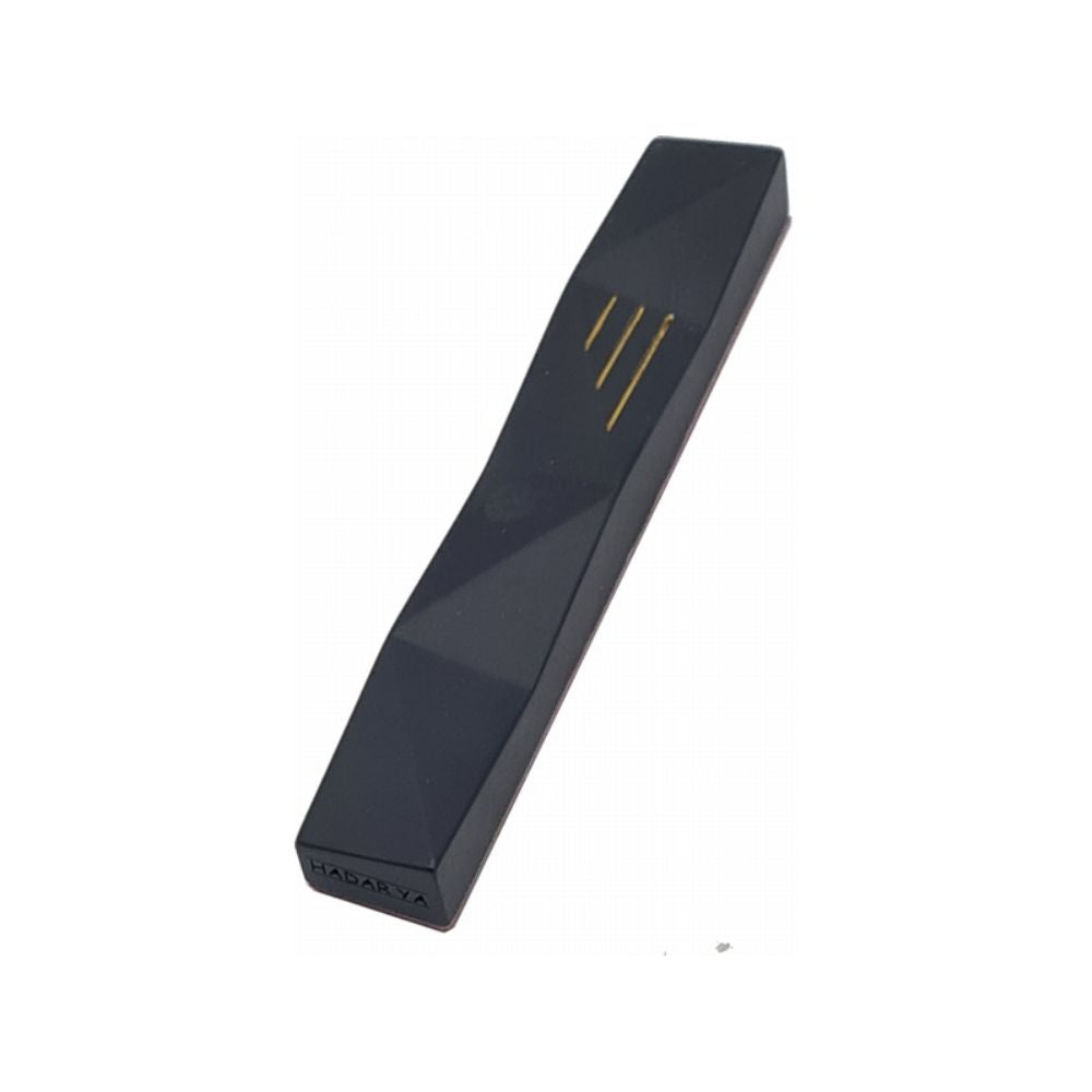 Mezuzah, Origami Design, Black Concrete Stone