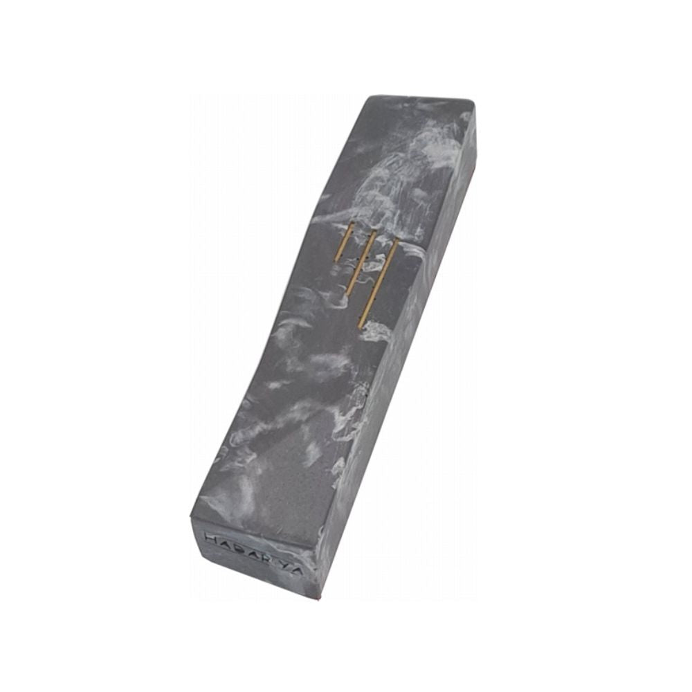 Mezuzah, Origami Design, Black Marbled Concrete