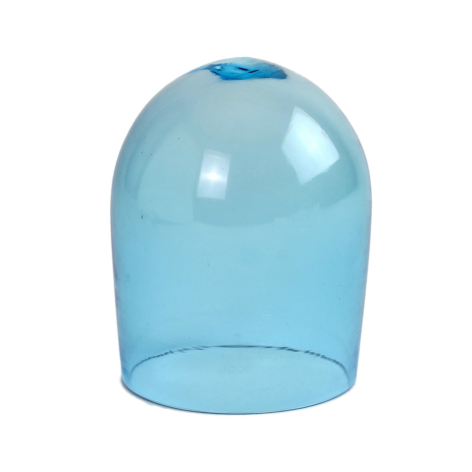 Breaking Glass and Pouch, Light Blue Aqua, Hand Blown