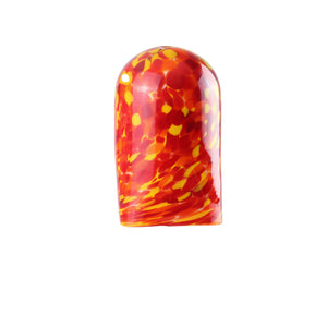 Breaking Glass with Pouch, Opaque, Red, Yellow, Orange, Hand-Blown Glass