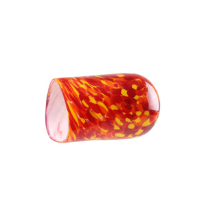 Breaking Glass with Pouch, Opaque, Red, Yellow, Orange, Hand-Blown Glass