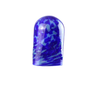 Breaking Glass and Pouch, Two Tone Blue Colors, Hand-Blown Glass