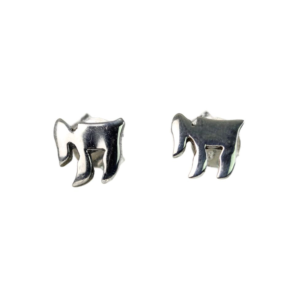 Earrings, Chai, Sterling Silver Post