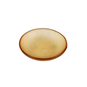 Honey and Apple Set, Square Leaf Plate with Honeybee Bowl, Amber Glass