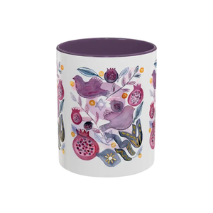 Mug, Birds and Pomegranates Original Design