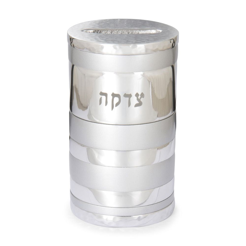 Tzedakah Box, Silver and Gray