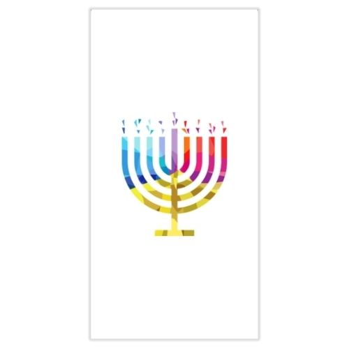 Napkins, Vibrant Menorah, Chanukah, Guest Size, Package of 16