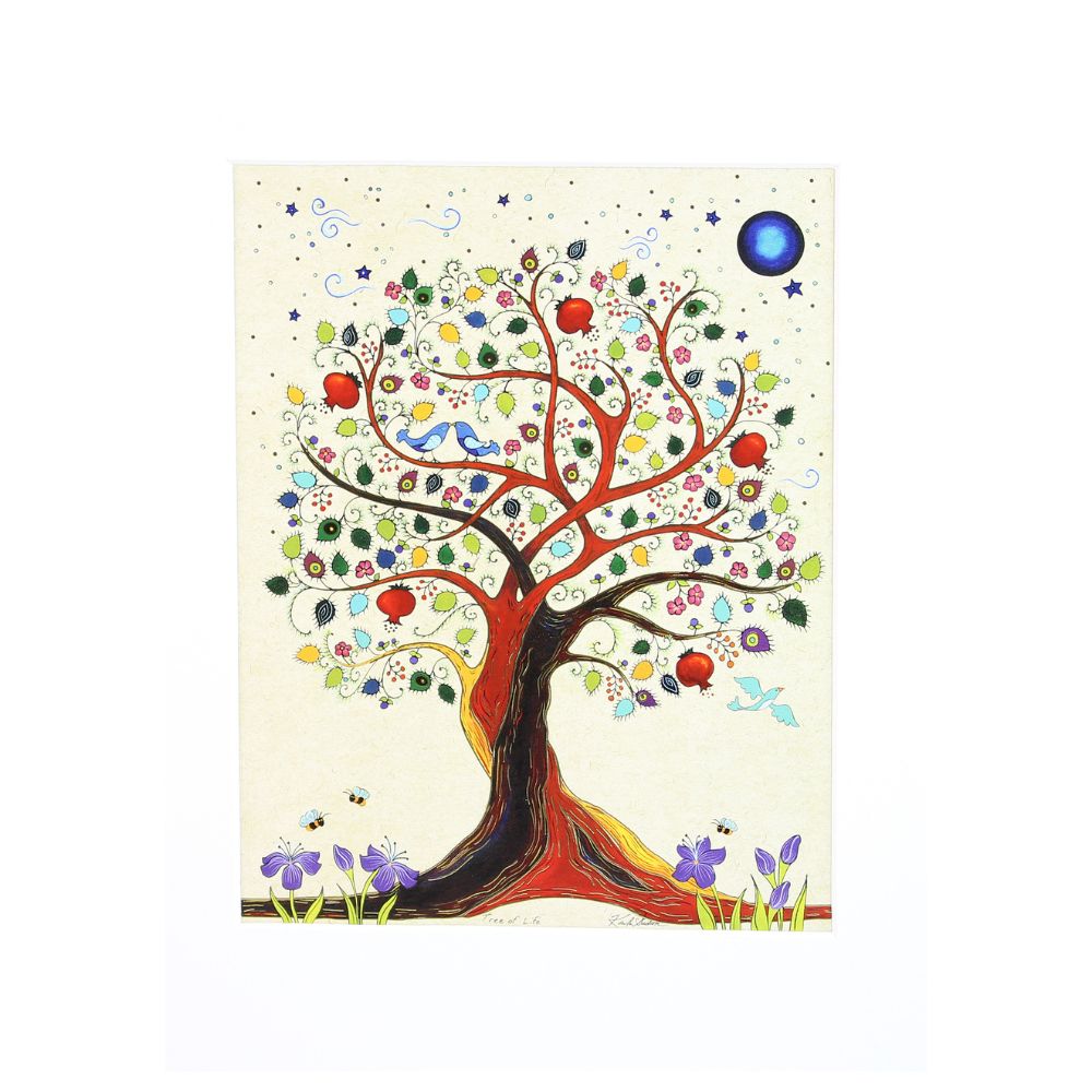 Print, Tree Of Life, Giclee with Gold Foil, Matted and Unframed