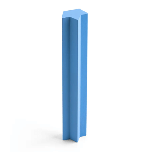 Mezuzah, Abstract Star Design, Blue Anodized Aluminum