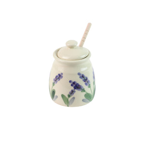 Honey and Apple Set, Lavender Design, Wheel-Thrown Ceramic