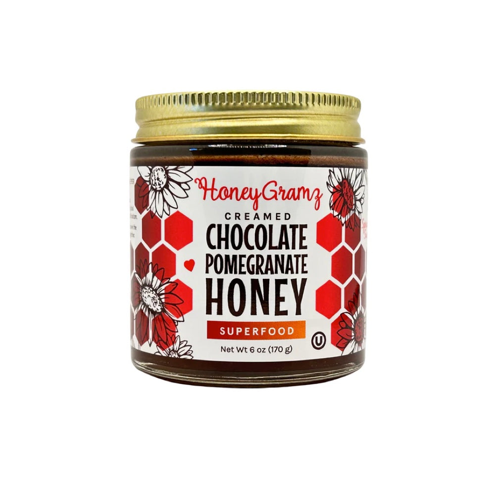 Honey, Creamed Chocolate and Pomegranate, 6 Ounces, Kosher