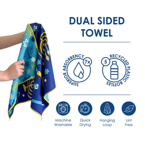 Dish Towel, Two Sided Chanukah Theme, 18 x 30