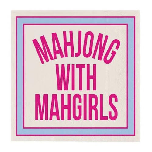 Napkins, Mahjong With Mahgirls, Cocktail Size, 20 Count