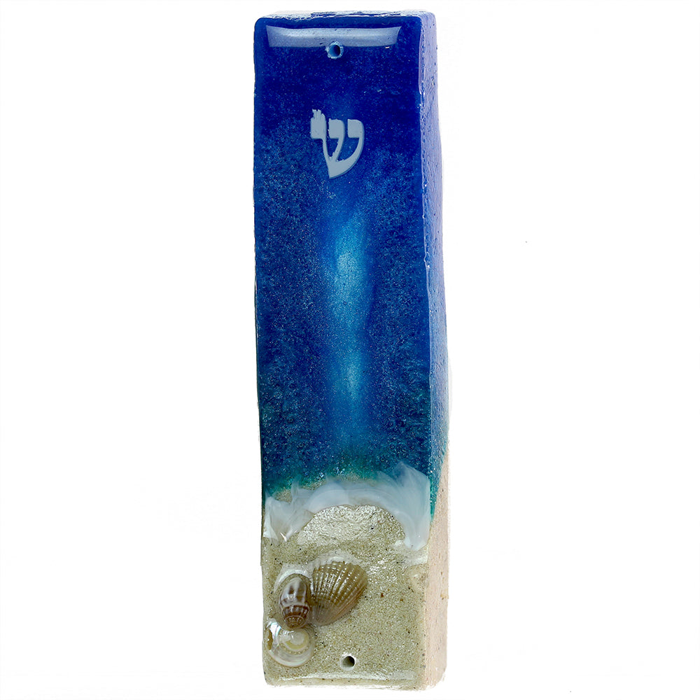 Mezuzah, At The Ocean's Edge, Epoxy with Sand and Shells